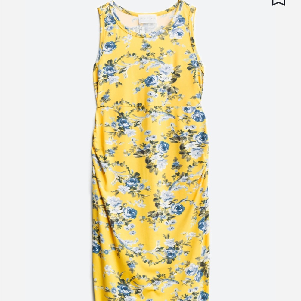Fitted Floral Maternity Tank Dress